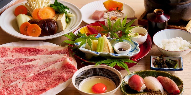 【すき焼きコース】京都牛サーロインを使用した全5品（半個室確約）