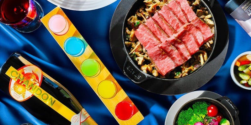 【フリーフロー・ナイト】5色のカクテルを含むフリーフロー（水曜日限定・120分制）