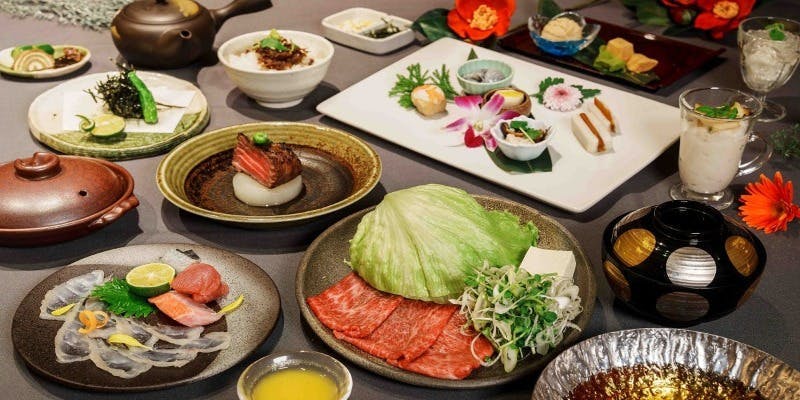 産直海鮮と国産牛、料理長厳選「榊」さかきコース