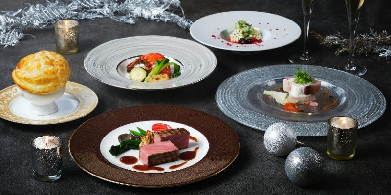【Xmas2025】オマール海老と国産牛のWメイン含む全5品＋乾杯シャンパン（12/1～25 ）
