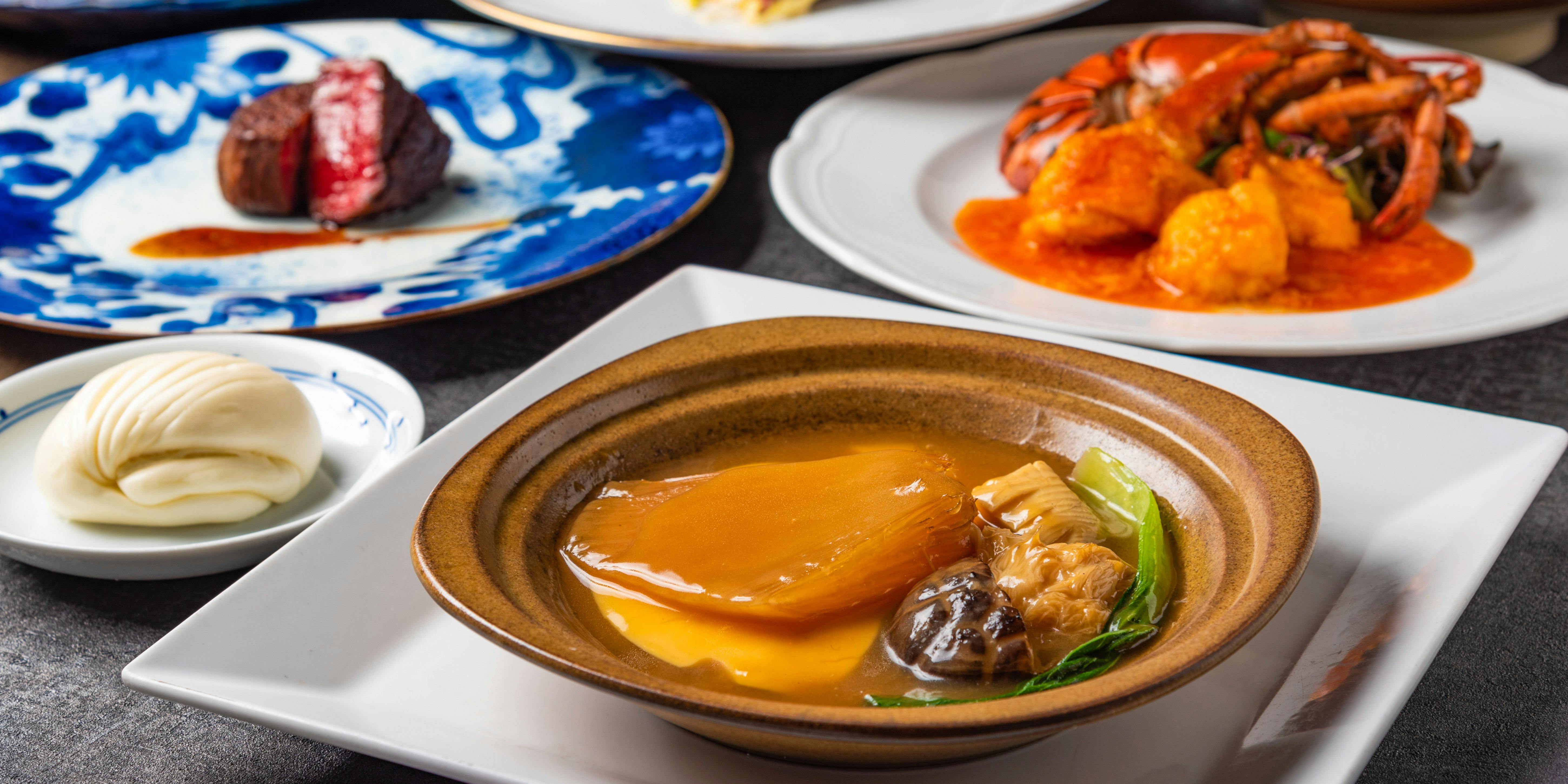 南風楼 【月華コース】吉切鮫のフカヒレ姿煮込や鮑、伊勢海老