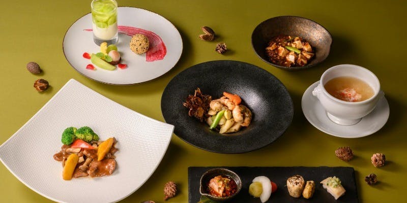 黒毛和牛のオイスターソース炒めや麻婆豆腐等【HALOWランチコース】＋点心盛り合わせ