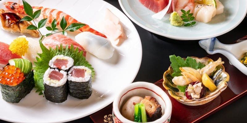 【寿司会席コース・宴】お刺身・天ぷら、上寿司など全8品