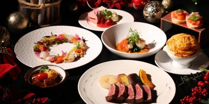 【Xmas2025】Xmasスペシャルディナーコース スパークリング＆アニバーサリープレート無料 14,000円