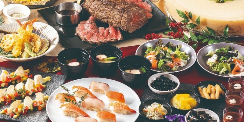 【年末年始】ディナービュッフェ50種類以上のお料理食べ放題　1/4
