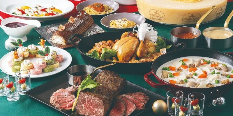 【クリスマス 】ディナービュッフェ50種類以上のお料理食べ放題　120分制（12/24・12/25）