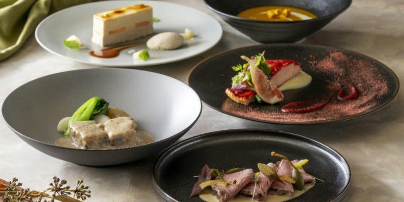 ランチ【ニース】魚と肉料理のWメインを味わえるフレンチフルコース全5皿