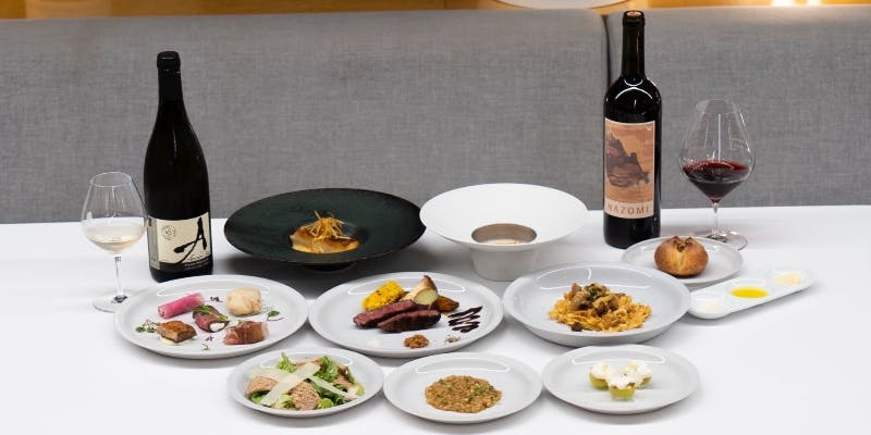 【薪焼きディナーコース】全9品＋ペアリング（メイン：鹿児島黒豚）