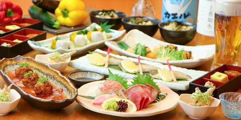 1/4～【彩コース】あんこう唐揚げ×めばる若狭焼き×混ぜご飯等＋2H飲み放題付き