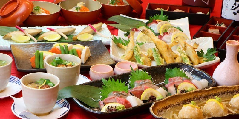 【煌コース】小ふぐ唐揚げ×海鮮ちらし寿司 全10品　個別盛＋2H飲み放題付き