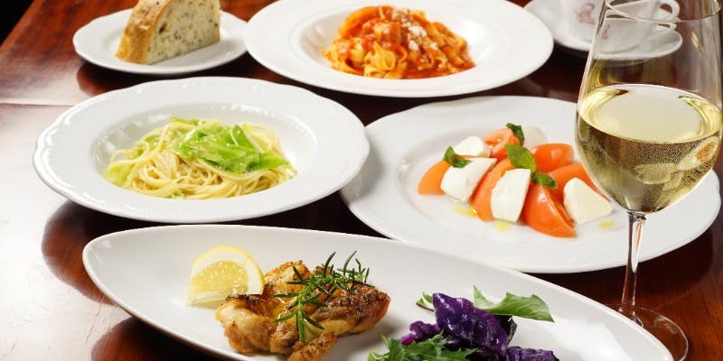 【Felice～フェリーチェ～コース】選べる生パスタ、季節のメイン料理など全6品