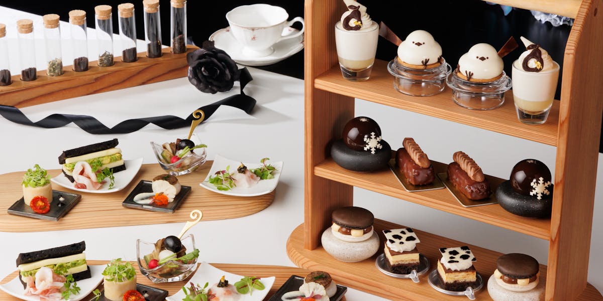 2023年都シティ 大阪天王寺のクリスマスアフタヌーンティー 「冬のアフタヌーンティー ~白と黒~」