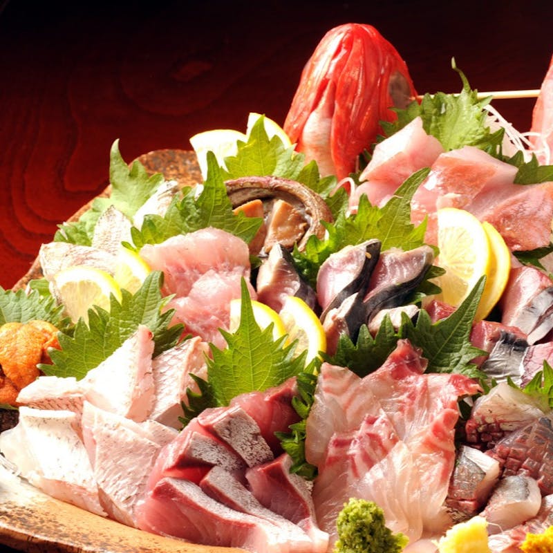 【極みコース】金目鯛の煮付、その日水揚げの高級食材、活いかお造りなど全8品＋日本酒も3時間飲み放題