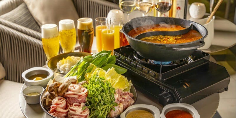 冬の鍋プラン｜2種スープ鍋＋飲み放題