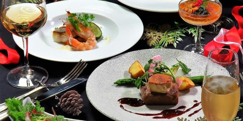 【2025Xmas】本日鮮魚のアクアパッツァ、和牛ランプのロティなど全6品＋乾杯スパークリング（個室確約）