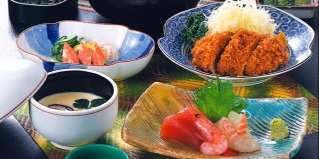 ひつまぶし備長 本店 【まぶし会席～美濃～】お造り、ヒレカツ