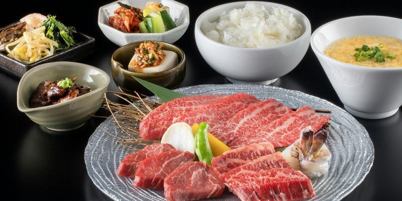 【トラジ御膳】海老含む3部位の焼き肉を贅沢にご堪能！トラジの厳選焼肉御前！（2名～個室可）