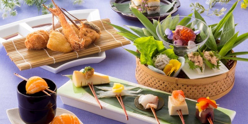 【初夏の瀬戸内グルメフェア】前菜、串11本、岩国寿司など全5品
