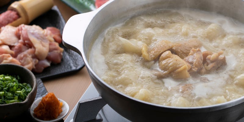 【水炊きコース】鶏だく水炊きや〆の雑炊など全6品（店内席）