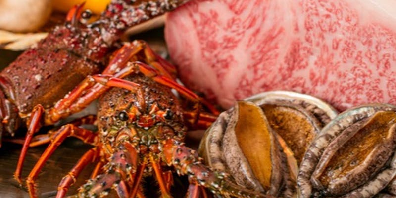 【Xmas2025】　イセエビ・あわび・黒毛和牛サーロインを含む  全9品 ＋乾杯シャンパン付（24．25限定）