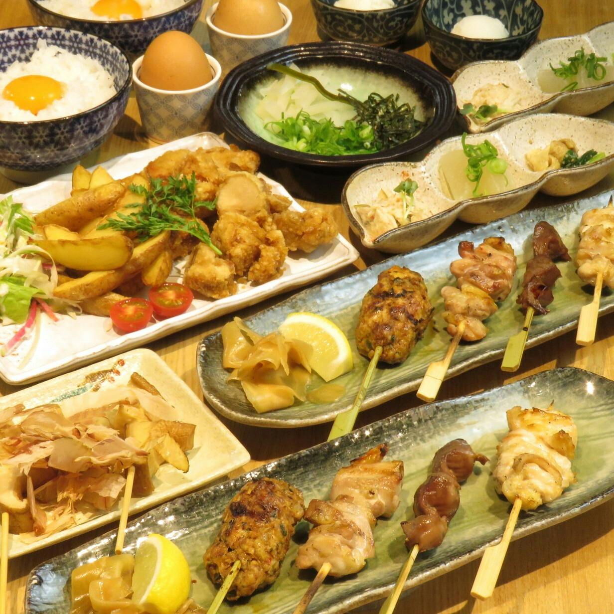 野乃鳥なんば堂 Aコース 前菜3種 焼鳥4種 鶏のうま唐 Tkgなど全6品 2時間飲み放題 ランチ プラン メニュー 一休 Comレストラン 野乃鳥なんば堂 Aコース 前菜3種 焼鳥4種 鶏のうま唐 Tkgなど全6品 2時間飲み放題 ランチ プラン メニュー 一休 Comレストラン