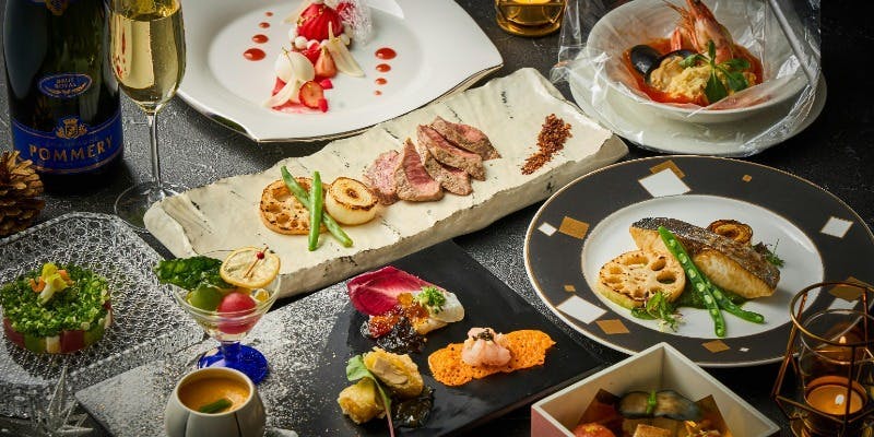 【旬香聖和】（全7品）クリスマス限定ディナーコース＋乾杯グラスシャンパン付き