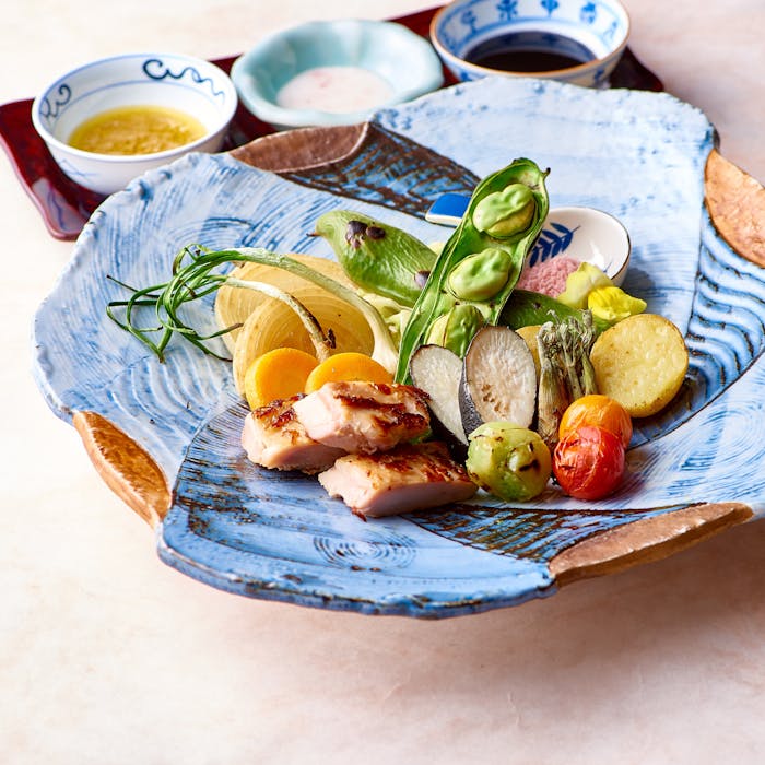 四季彩茶寮 旬香 ホテルメトロポリタン 4月 彩り野菜とさや付き空豆の炭火焼きとつくば鶏の塩麹焼き ランチ プラン メニュー 一休 Comレストラン 四季彩茶寮 旬香 ホテルメトロポリタン 4月 彩り野菜とさや付き空豆の炭火焼きとつくば鶏の塩麹焼き ランチ プラン メニュー 一休 Comレストラン