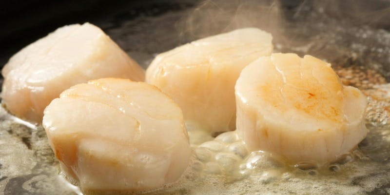 【 栗林（りつりん） 】先付、季節の魚と帆立貝柱、牛ステーキ、デザートなど7品（オリーブ牛）