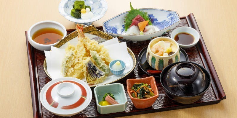 日本料理 瀬戸／JRホテルクレメント高松 【雅御膳】天麩羅盛り合わせ