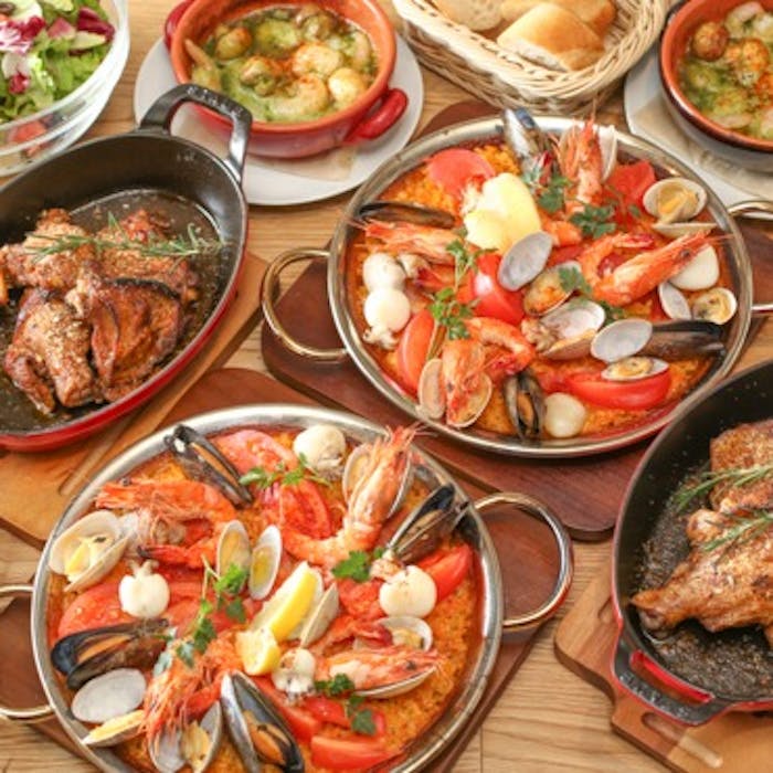 地中海バル Graterra 新宿3丁目店 3時間飲み放題付きスペシャルプラン 特製パエリア アヒージョなど人気メニューなど全8品 ディナー プラン メニュー 一休 Comレストラン 地中海バル Graterra 新宿3丁目店 3時間飲み放題付きスペシャルプラン 特製パエリア アヒージョなど人気メニューなど全8品 ディナー プラン メニュー 一休 Comレストラン