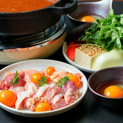 すき焼き仕立ての奥三河鶏味噌鍋