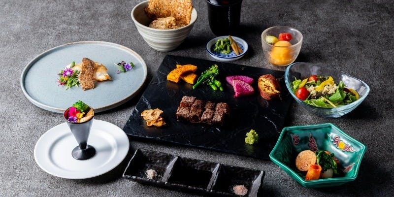 【みゆき】旬魚と黒毛和牛ランプのコース＋スパークリング含む1ドリンク付き