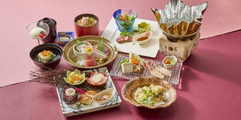 【季節の会席 「藤」】前菜、お造り、煮物、揚物、お食事等全9品