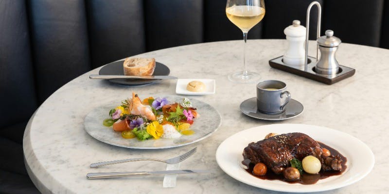 【DINNER COURSE】4品　アミューズ＋前菜＋選べるメイン＋デザート＋食後のお飲み物