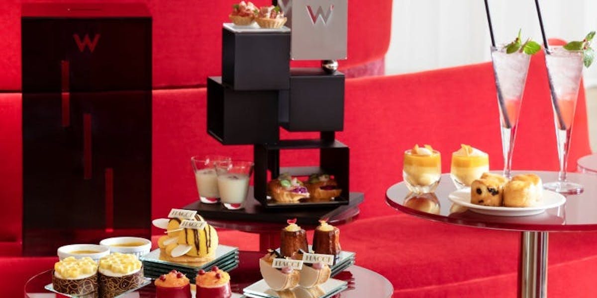 W大阪の2023年夏のアフタヌーンティー HACCI×W大阪 Afternoon tea 「Golden Honey Delight ~至福のはちみつタイム~」