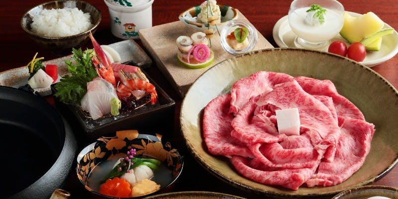 【伊賀肉「寿き焼」会席】四季折々のお料理と伊賀肉の「寿き焼」が付いた会席料理