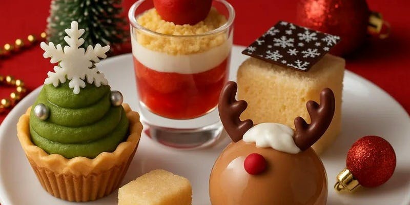 【12月25日限定】　クリスマスアフタヌーンティー＋2時間カフェフリー