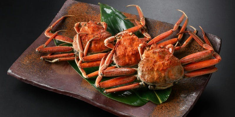 「蟹会席」ずわい蟹しゃぶしゃぶやたらば蟹炭火焼を堪能、蟹尽くしの全8品【期間限定】11月～2月