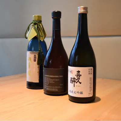 豊富なラインナップの日本酒とともに