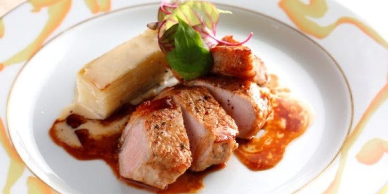 「季節野菜と“海・山の幸”」当店自慢のランチシェフコース＋選べる乾杯ドリンク付き