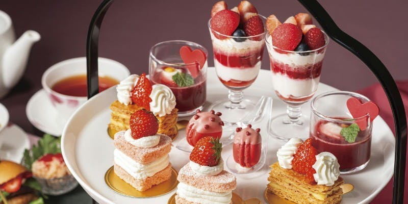 アフタヌーンティー 　フェアリプレート「ハートとベリーの饗宴」1/13～3/15＋紅茶のお土産付（2時間制）