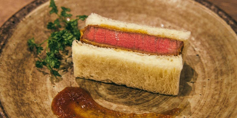 【極みコース 】牛ヒレカツサンド等 全14品＋乾杯シャンパン（半個室or完全個室確約）