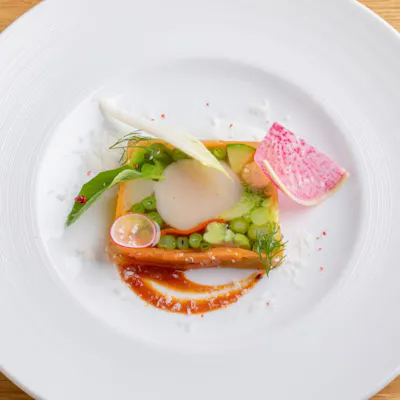 ホタテと季節野菜のテリーヌ