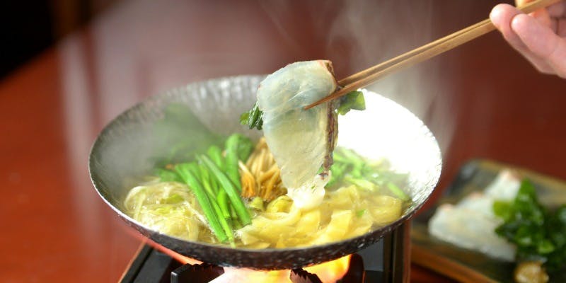 【新年/飲み放題】冬の旬彩 クエ鍋・和牛コース 料理7品（鱈白子・佐渡うどんなど）＋飲み放題2時間付き