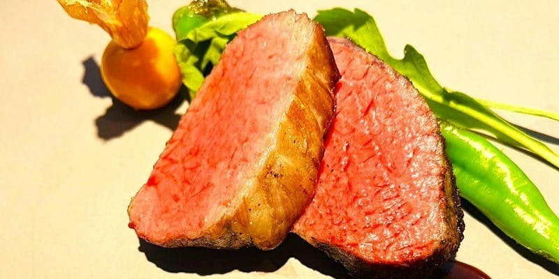 【平日ディナー限定】MenuPlaisir　和牛赤身or北海道産鴨胸肉のチョイス　全8品（テーブル席）