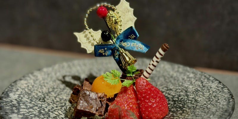 【Xmas限定ディナーコース】プレミアムコース＋クリスマスデザート付　＋シャンパン含む2時間飲み放題