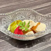 わらび餅と宇治抹茶アイス