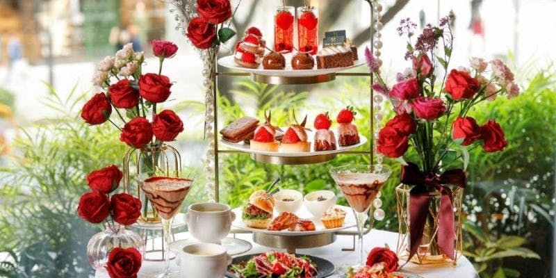 【Red Luxe】ストロベリー＆ショコラアフタヌーンティーTWGカフェフリー（平日）