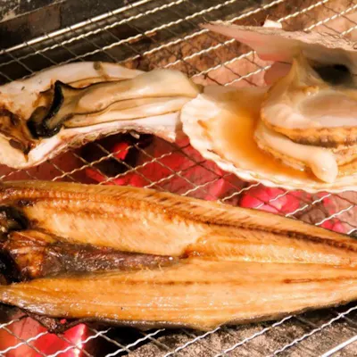 新鮮な旬の魚介類