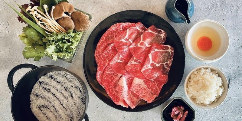 【HACHIKO  ”ハチ公”  LUNCH 】黒毛和牛とブランド豚の3種盛り合わせしゃぶしゃぶ/すき焼き